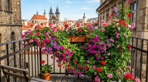 okamžitě zaseté květinové popínavé rostliny, které promění váš balkon během léta v nádhernou květinovou záclonu.