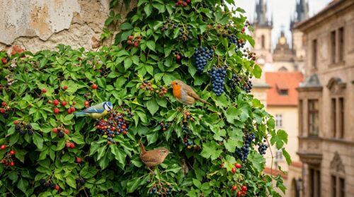 objevte popínavé rostliny s plody, které promění vaši holou zeď v živé ptačí útočiště. přestože jsou prospěšné a dekorativní, stále jsou málo vysazovány. inspirujte se a podpořte biodiverzitu ve vaší zahradě!